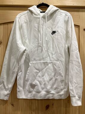 Nike Men's White Pullover Hoodie